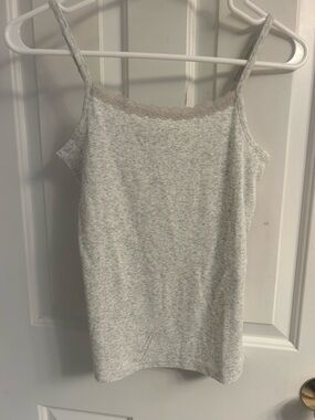 NWT-Justice Girls' Light Gray Ribbed Camisole Size 14